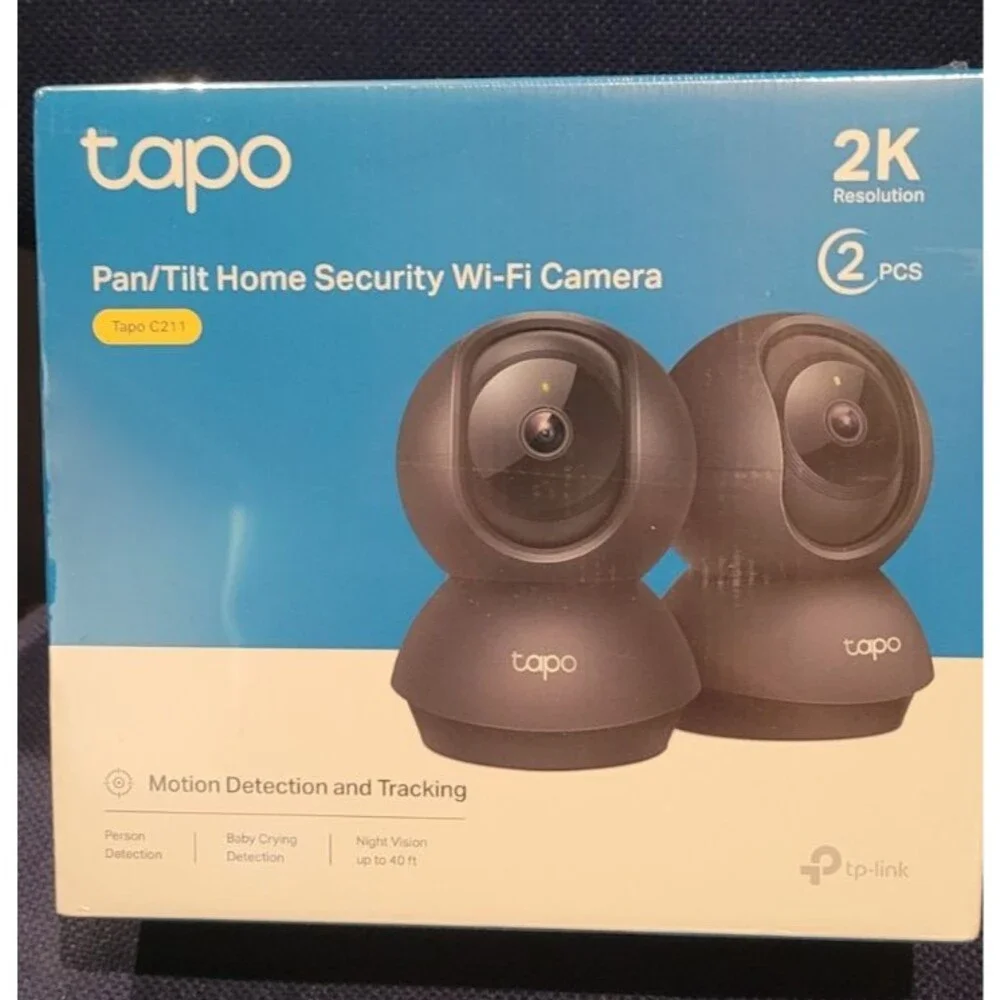 TP-Link Tapo C211 TWO CAMERAS 2K Pan Tilt Indoor Security Baby Pet Monitor NIB